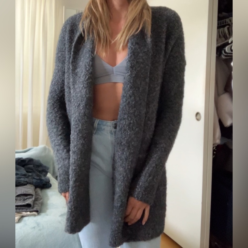 Cozy Gray Knit Cardigan